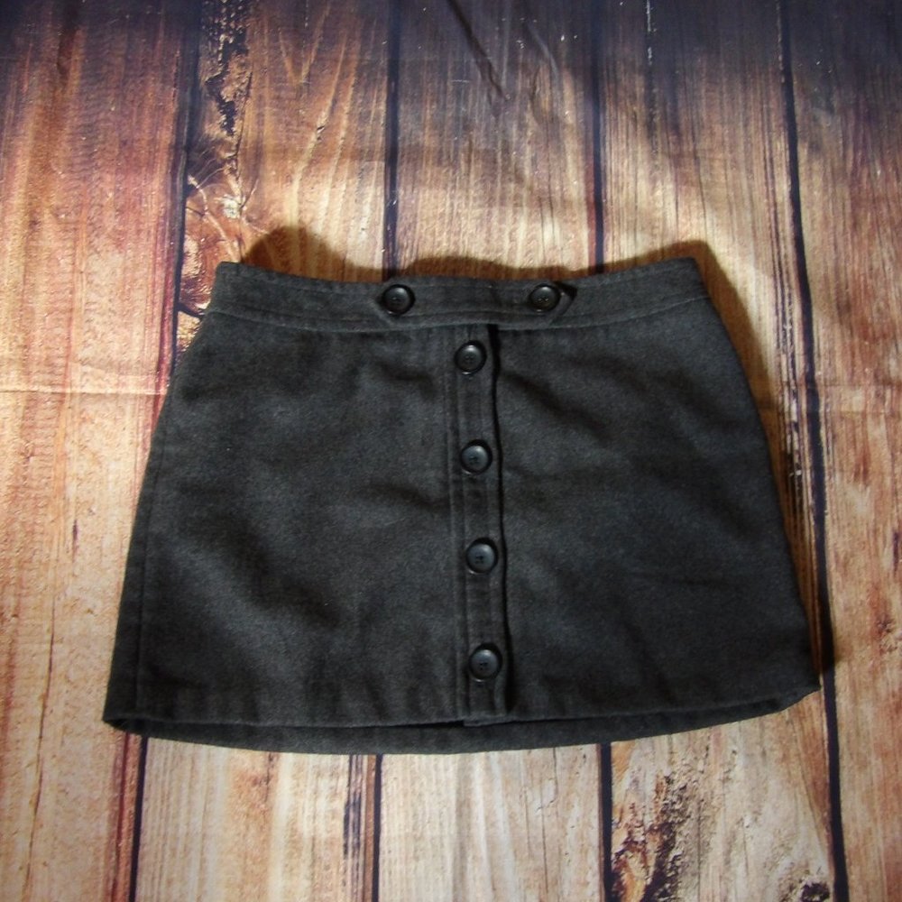 Gap Charcoal Wool Miniskirt